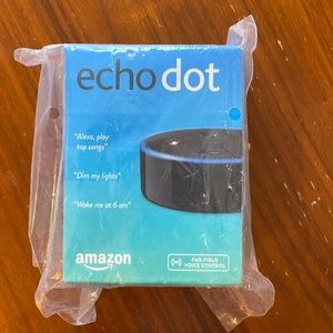 Amazon Echo Dot; never opened.